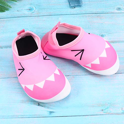 CLISPEED 1 par de Sapatos de água Padrão de Boca de Tubarão de Secagem Rápida Na Praia Sapatos Aquát