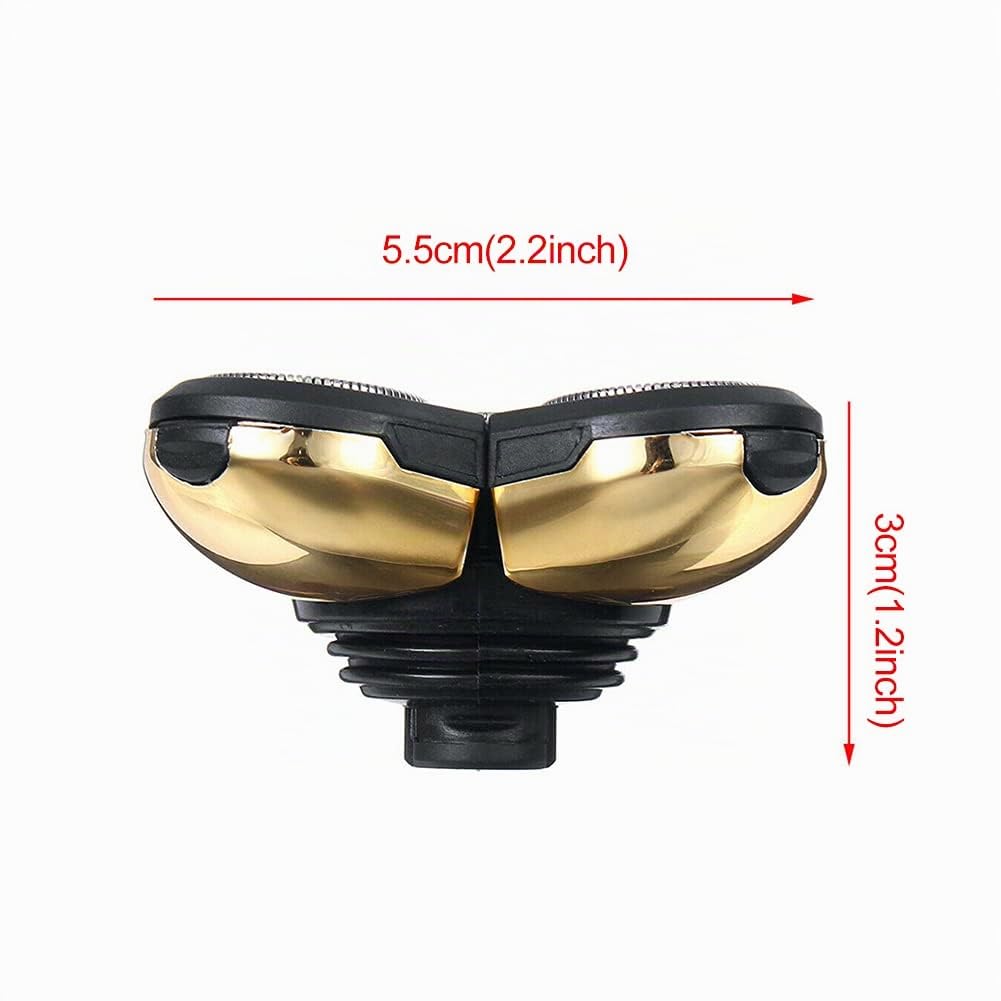 5 Tête Rasoir De Remplacement Pratique pour Rasoir électrique Rasage Outil Chauve(Or,Vendu 2)