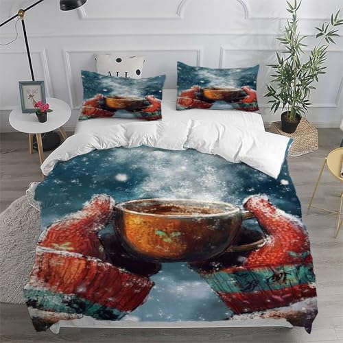 Housse de couette 3 pièces gothique microfibre douce couvre-lit imprimé 200x200