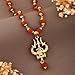 ANVIKA 5 Mukhi Rudraksha Mala With Religious Shiv Trishul Pendant | Indian Spiritual jewellery For Men And Women