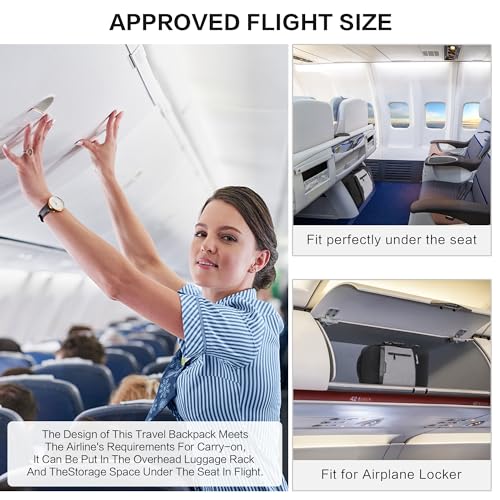 Travel Backpack for Traveling on Airplane, Airline Approved 18x14x8 Travel Backpack for Men & Women, Carry On Luggage Suitcase4