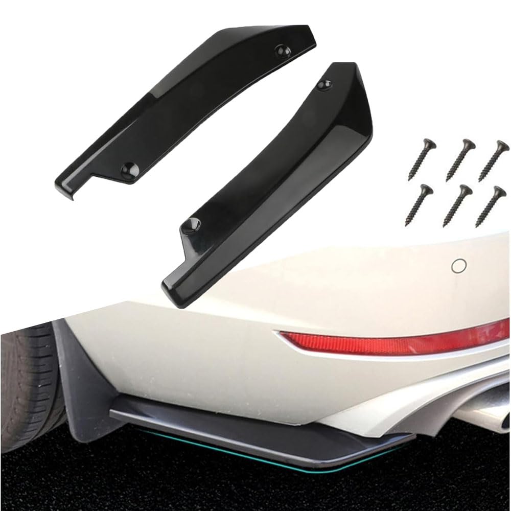 ZDHXZYQ 2PCS Car Rear Bumper Lip Diffuser, Auto Side Fender Skirt Splitter Canard Protector Wrap Angle Spoiler For BMW X1/F48/F49 MP,A-Black