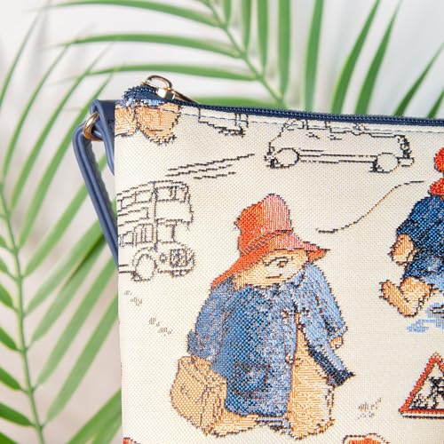Signare Paddington Bear Tapestry Sling Bag | 7.48" W x 7.48" H x 2.56" D | Main Zipped Compartment & Inner Slip Pocket | Crossbody or Shoulder Wear | Eco-Friendly Fabric | Officially Licensed 6