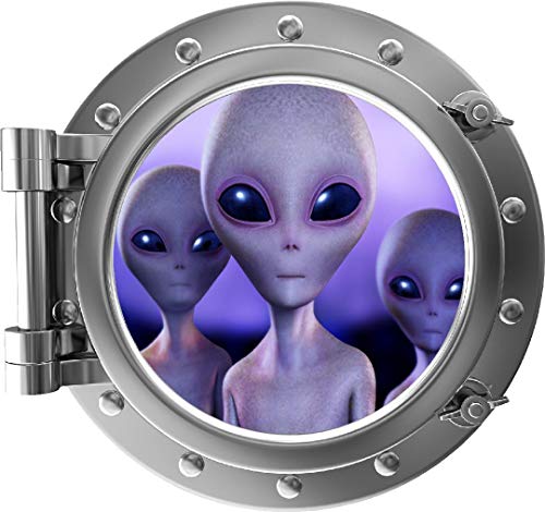 Vinilo decorativo removible portscape aliens 18" 3D