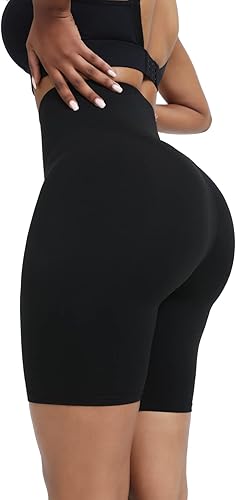 Miniatura 3 de huiming Pantalones cortos de sauna para mujer, adelgazantes, compresión para entrenamiento, entrenamiento térmico de cintura, leggings adelgazantes,
