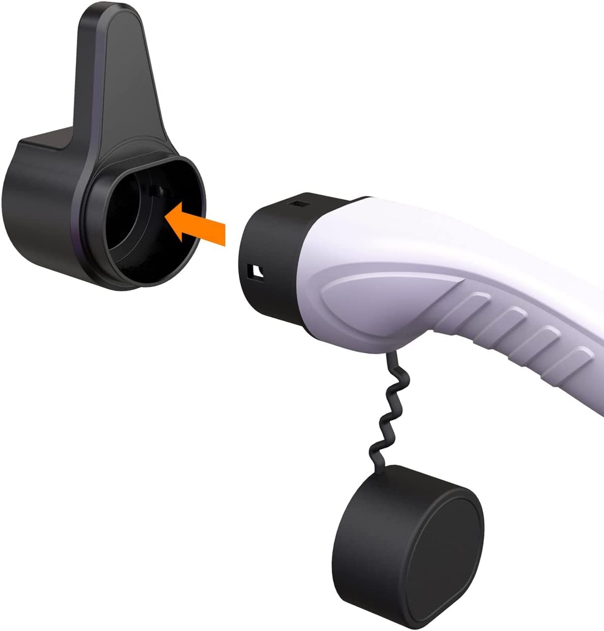 Wallbox kabel do ładowania uchwyt typ 2 mały | uchwyt ścienny do samochodu elektrycznego z wtyczką IEC 62196-2 | uchwyt typu 2 | uchwyt ABS typ 2 EV uchwyt ścienny