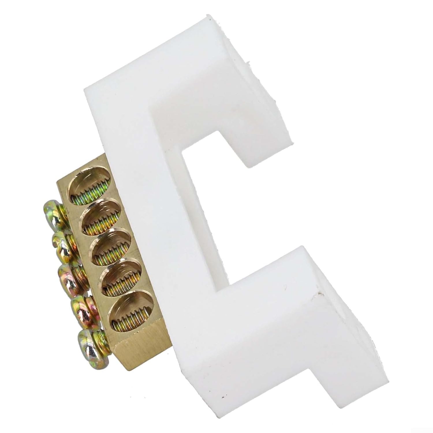 10 Holes Copper Busbar for Neutral or Ground Termination in Industrial Control Panels and Power Systems (5 holes)