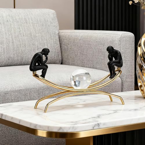 Estatua Thinker con Bola de Cristal Decorativa miniatura 3