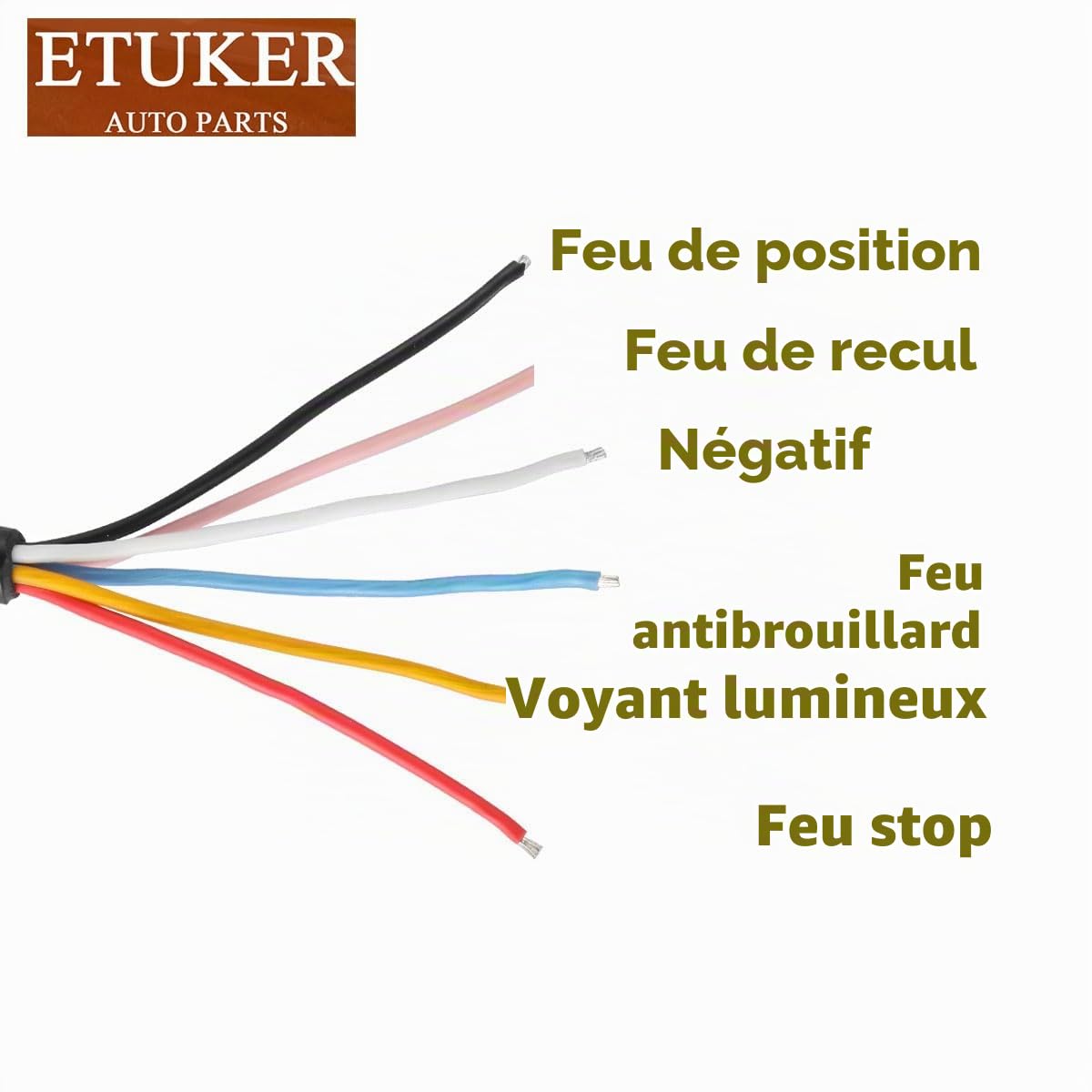 Led Ensemble Feux Arrière de Remorque 12V24V,2 PCS 6Fonctions Etanche Feu Eclairage Remorque Feu Arrière led avec Antibrouillard Recul Homologué E