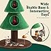 Allewie 63 Inches Cat Tree for Indoor Kitty/Tower with 3 Condos/ 5ft Christmas Tree Party Decoration/Activity Center Play House and Beds/Green
