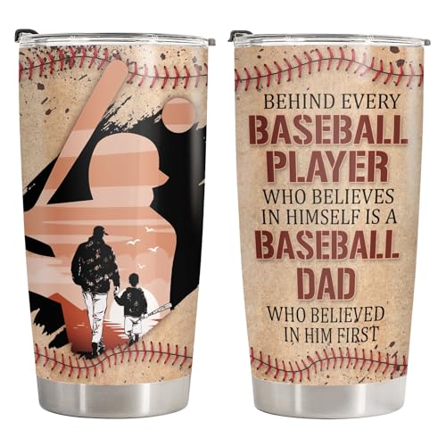 34HD Baseball Dad Tumbler with Lid 20oz...