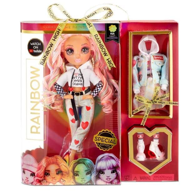 Rainbow High Kia Hart Fashion Doll Love Hearts Red Premium Collector Doll w/ 2 Mix & Match Outfits - Image 2