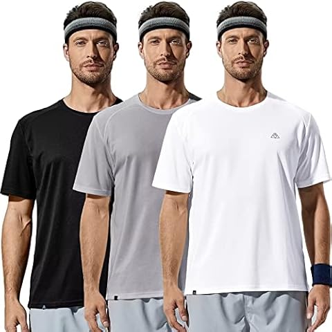 Haimont Men’s Dry Fit Athletic Shirts for Running Workout Gym Sports-Moisture Wicking Mesh Polyester T-Shirts Cover