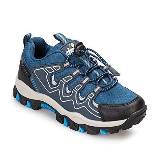 UOVO Chaussures de marche imperméables pour garçons - Chaussures de sport d'extérieur pour enfants - Chaussures de randonnée - Chaussures de course - Taille 45 - 38 - Bleu - camouflage bleu, 36 EU Cover