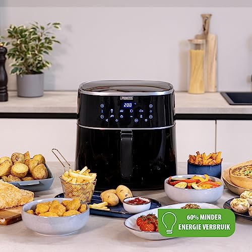 Princess Digitale Heteluchtfriteuse - Variabele Inhoud van de Container - Maximaal 8 L - 6 Vooraf Ingestelde Programma's - Minder Olie - Digitaal Display - 182254 - Afbeelding 3