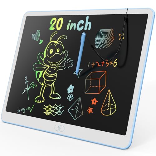 Image of KOKODI LCD Writing Tablet, 20 Inch Colorful Toddler Doodle Board Drawing Tablet, Erasable Reusable Electronic Drawing Pads, Educational and Learning Toy for 3-6 Years Old Boy and Girls(Blue)