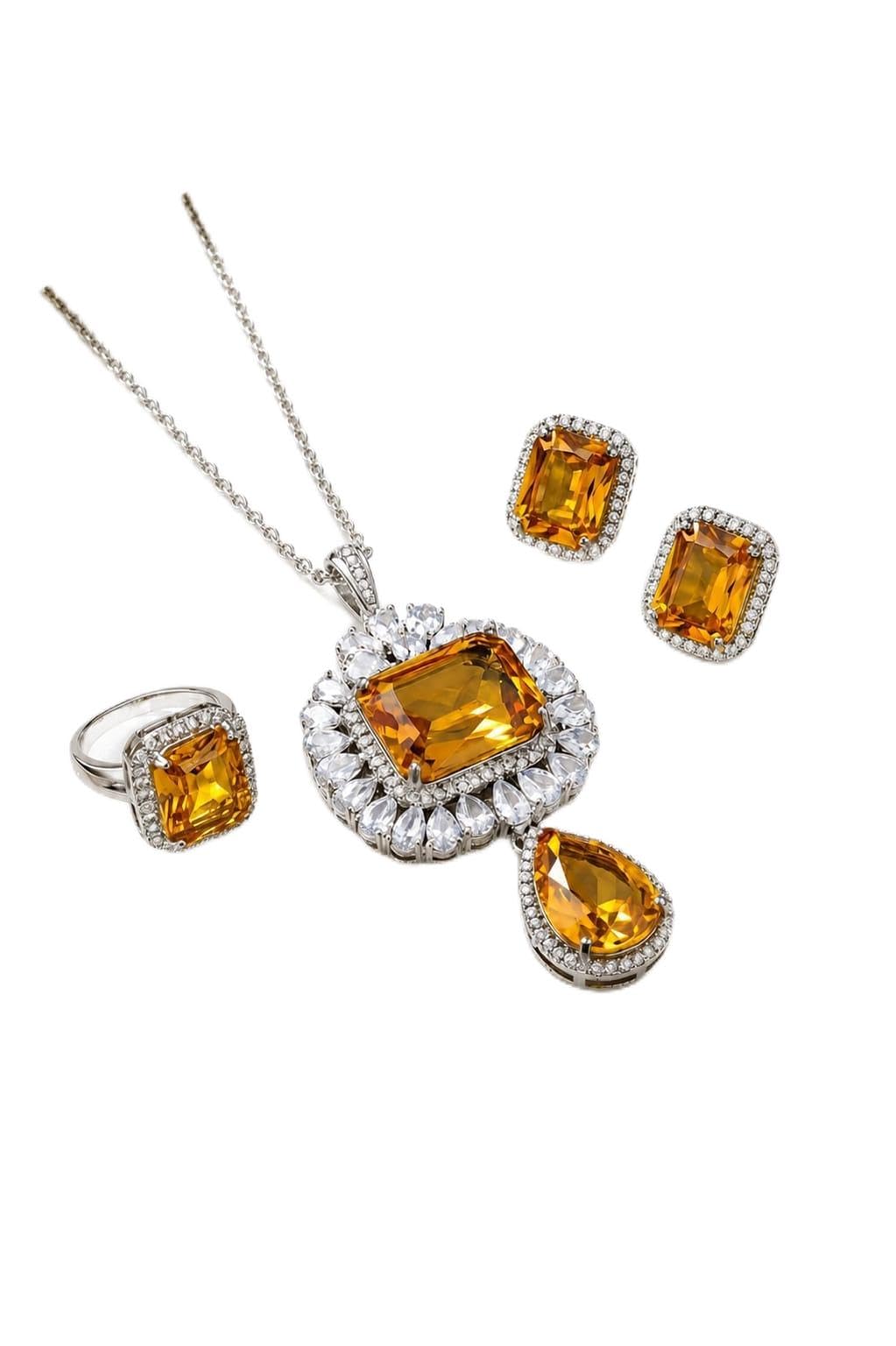 Parisian Nights Sapphire Pendant Combo Set-image-8