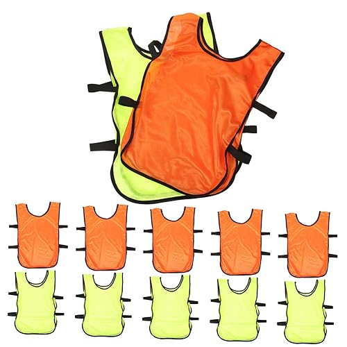 BRIGHTFUFU 12pcs Youth Soccer Pinnies Men's Soccer Vest for Training Sturdy Basketball Vest Quick-dry Material