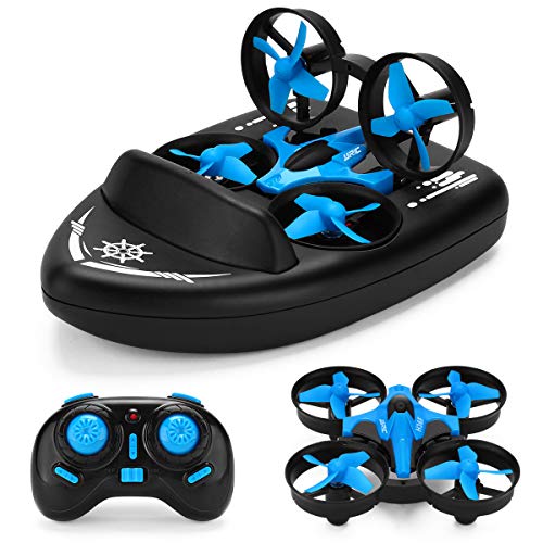 Mini Drone for Kids,2.4G Remote Control 3 in 1 Drone Vehicle Boat RTF