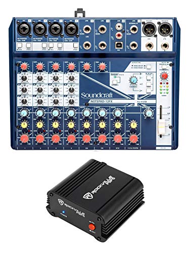 Soundcraft Notepad-12FX 12-Channel Analog Mixer w/ USB I/O+Phantom Power Supply