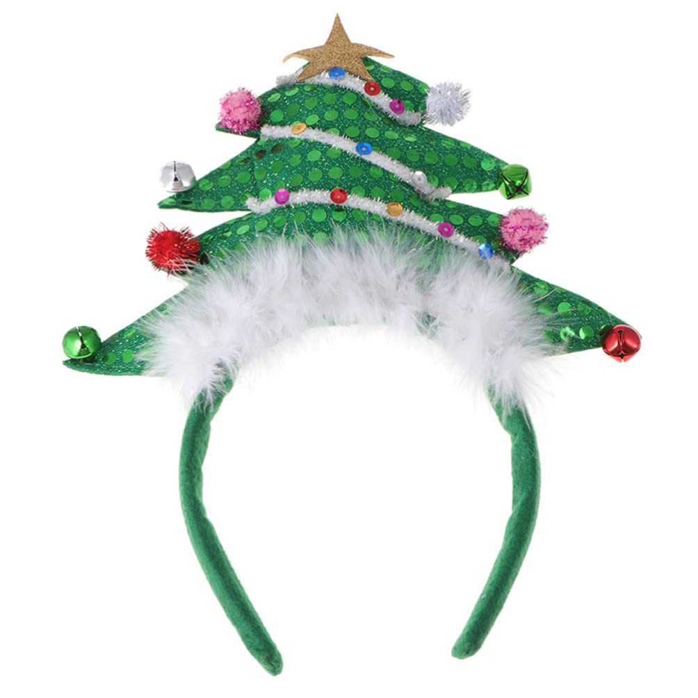 Lurrose diademas para el árbol de navidad diademas de navidad tope para la cabeza accesorios para el cabello para suministros de fiesta de navidad