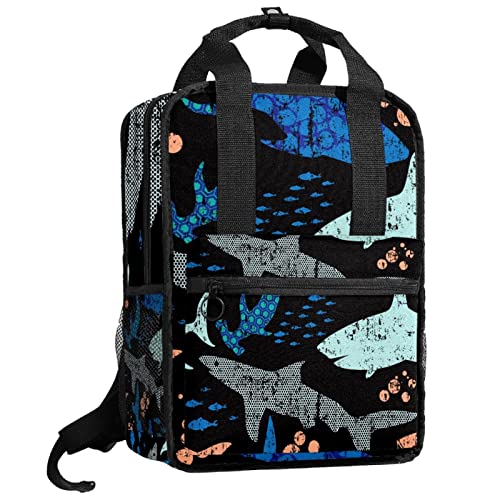 Sac à dos rouge motif feuilles tropicales pour l'école des garçons et filles