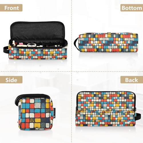 Bolsa de viaje resistente al calor para herramientas de cabello Retro Marble, estera para planchas y rizadores, organizador portátil para cuidado del cabello miniatura 5