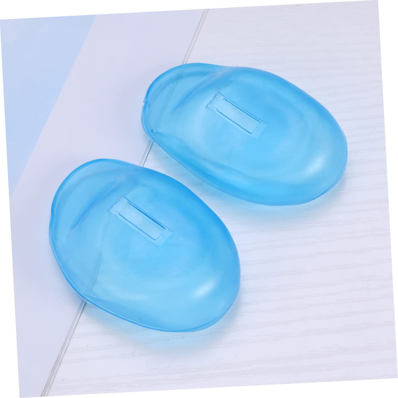 Ipetboom 4pairs Silicone Ear Protectors for Hair Salon Ear Covers Elastic Fit Salon Protection Easy Cleaning Reusable Shooting Protection Blue