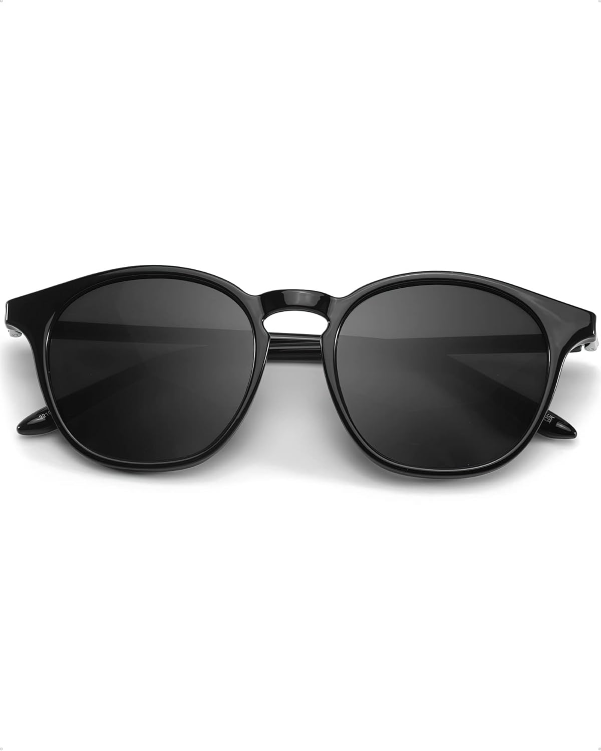 SIPHEW Gafas de Sol Hombre Polarizadas Gafas Redondas Retro, Protección UV400, 51mm