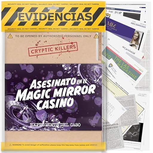 Cryptic Killers Juego de Asesinato y Misterio sin Resolver Investigación del expediente de un Caso con Pistas/Pruebas de Detectives - Resuelve el Crimen - Asesinato EN EL Magic Mirror Casino | Ya disponible en tu tienda friki favorita! En mundofriki.es!