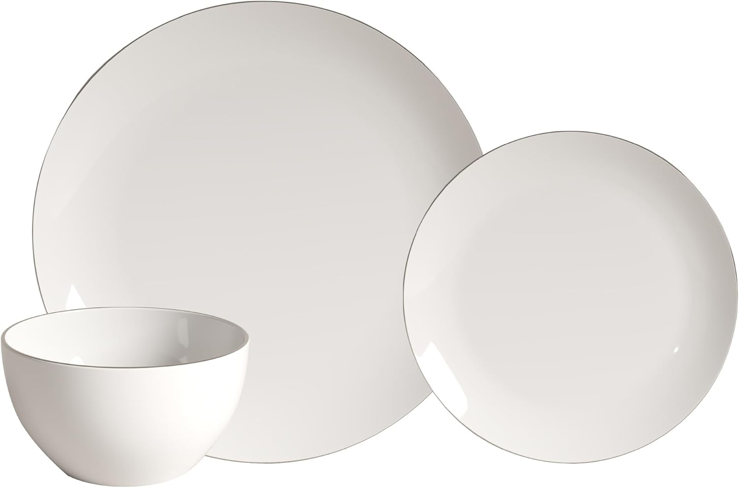 Premium Ceramic Dinnerware Sets. Plates and Bowls Sets. Dish Set. Dishes Set for 4. Platos De Cocina Dishwasher Safe White