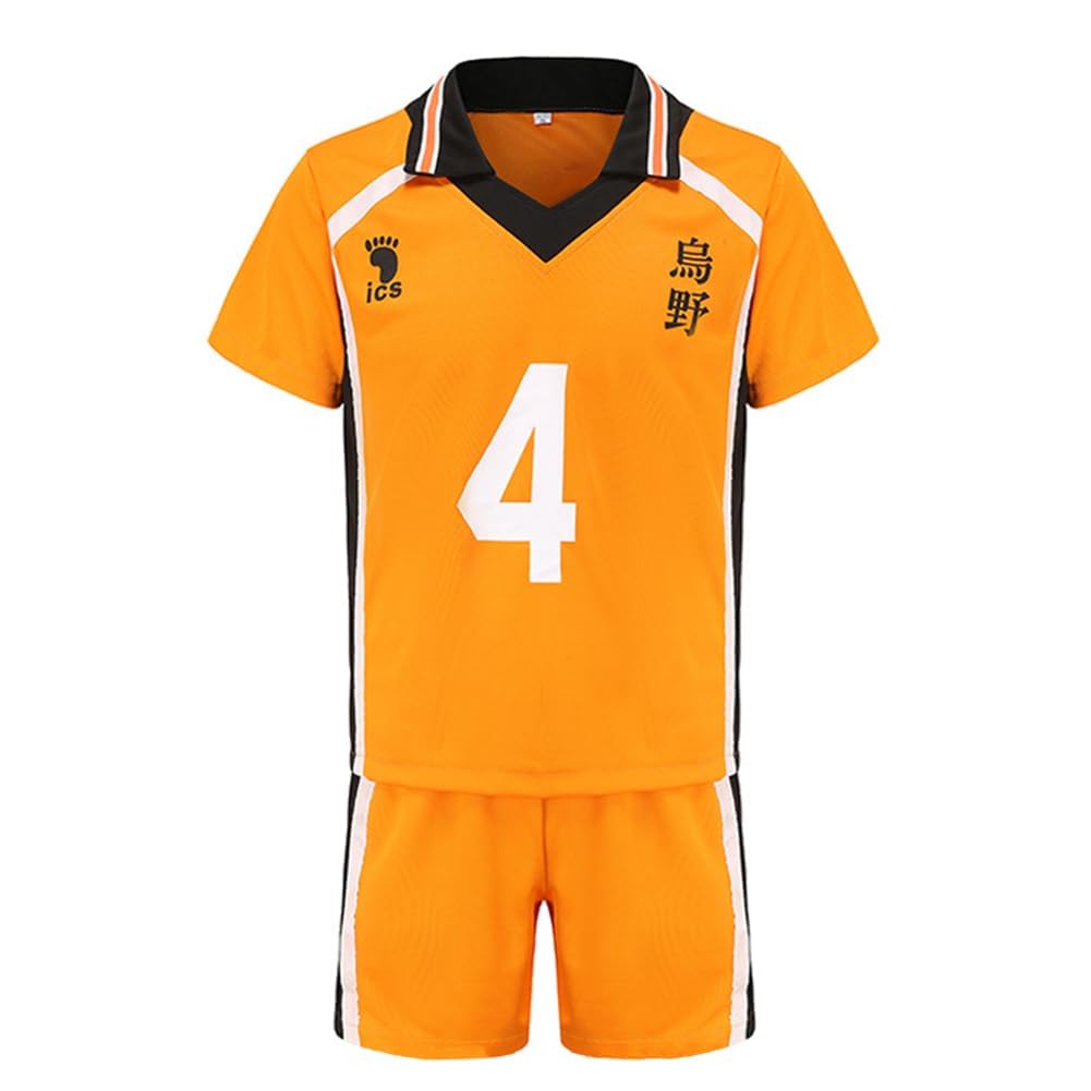 GOBIWM Haikyuu - Chándal para cosplay, uniforme escolar, ropa deportiva, camiseta y pantalones cortos, uniforme de equipo Haikyuu, unisex, ropa deportiva de jersey, trajes de voleibol