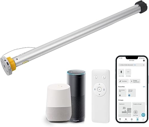 Miniatura 1 de Zigbee - Motor de persianas enrollables recargables para tubo de 1.496 pulgadas1.772 pulgadas, persianas motorizadas compatibles con Alexa