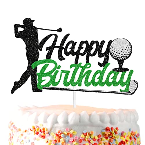 Golf Cake Topper For Kids' Happy Birthday, Golf Player & Ball Decoration, Boys and Girls' Birthday Party, Baby Shower, Ports Party Hole in One Decoration.