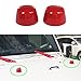 MOEBULB Windshield Stops Front Hood Loop Protective Cap Cover for 2007-2017 Jeep Wrangler JK( Stops Loop Cap , Red )