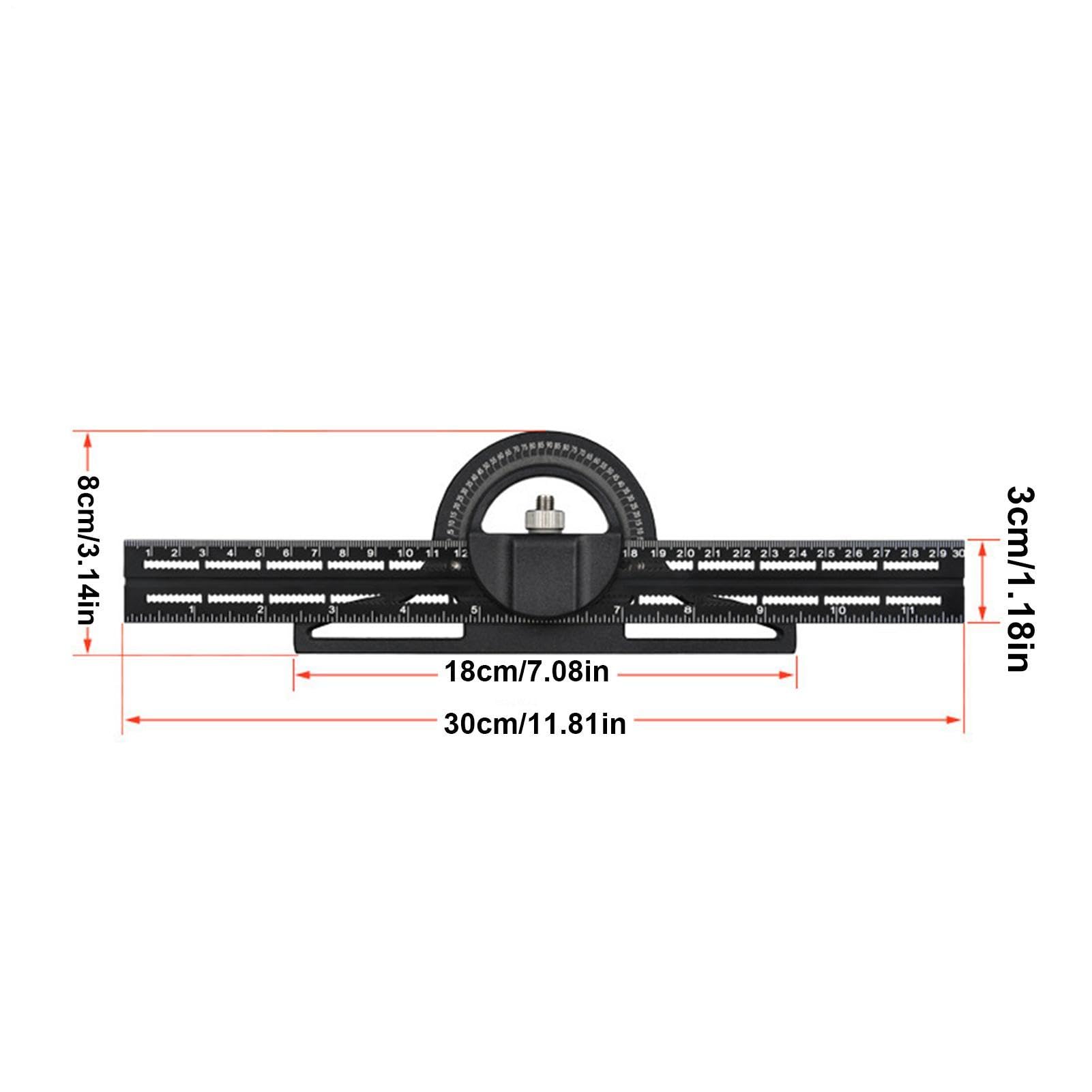 combinata scorrevole - 11,81 x 3,15 x 1,42 pollici Righello angolare