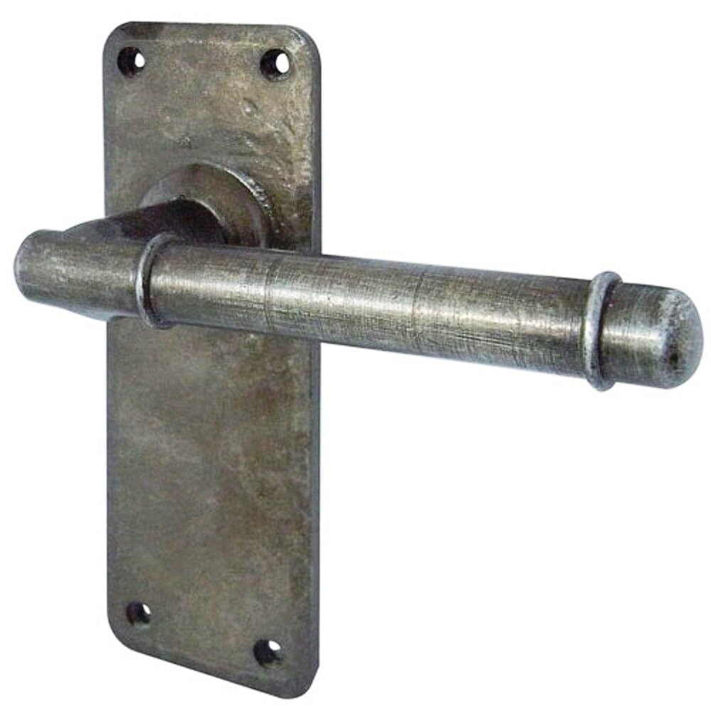 Lever on Backplate Latch Handle HF100 Belfry Antique Pewter from EUROART