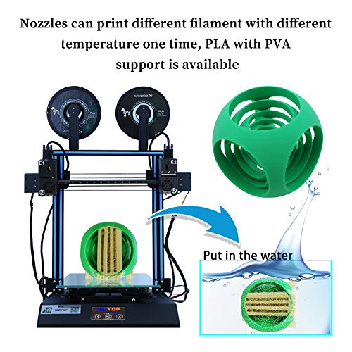 HICTOP Tenlog D3 pro 3D Printer IDEX Independent Dual Extruder 24V D3 Hero Direct Feed 11.8x11.8x13.8 inch(300x300x350mm) (Dual Extruder)
