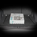 AndyGo Car Rear Trunk Black Elastic Mesh Cargo Net 4 Hooks Fit for Volvo S40 S60 S70 S80 S90 V40 V50 V60 V90 XC60 XC70 XC90