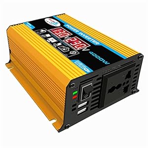 Easyeeasy Auto Conversie Omvormer LED Display Dual USB Geel 6000W 4000W 3000W Omvormer 12V-220V Meerdere Bescherming