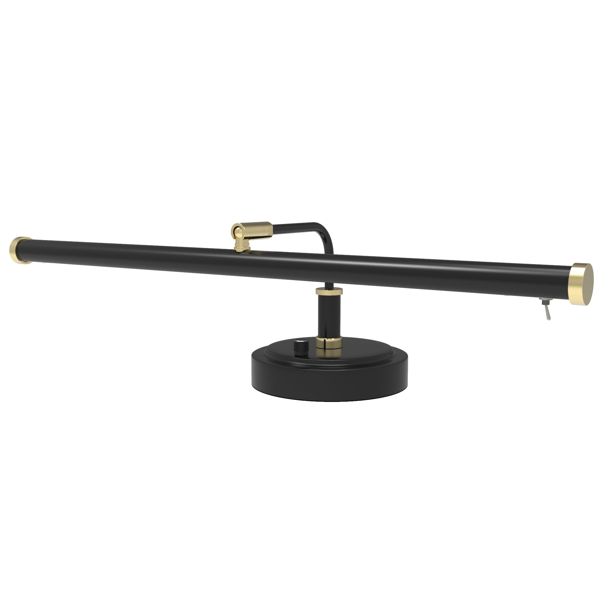 Cocoweb Adjustable LED Upright Piano Desk Lamp in Black with Brass Accents - PLED101D