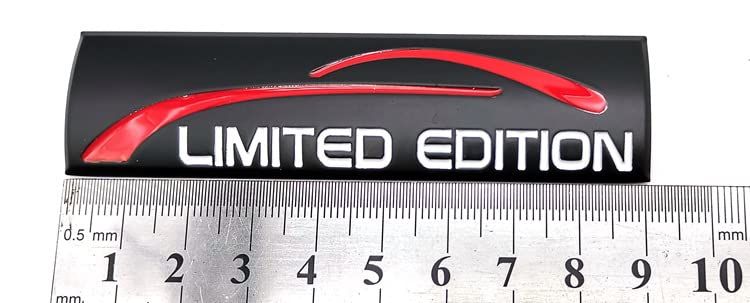 Image of 2X Black /Limited Edition Logo Emblem 3D Metal Decal Auto Rear Side Fender Trunk Sport Badge Sticker (Chrome) (Black)