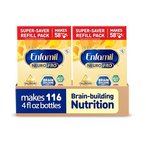 Image of Enfamil NeuroPro Baby Formula, Brain Building Duo DHA & MFGM, Exclusive Immune Supporting HuMO6 Blend, Powder Infant Formula, Baby Milk, 36.4 Oz, 2-Pack