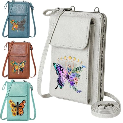 Image of KUKOO Small Crossbody Bags for Women PU Leather Cell Phone Purse Wallet with Credit Card Slots