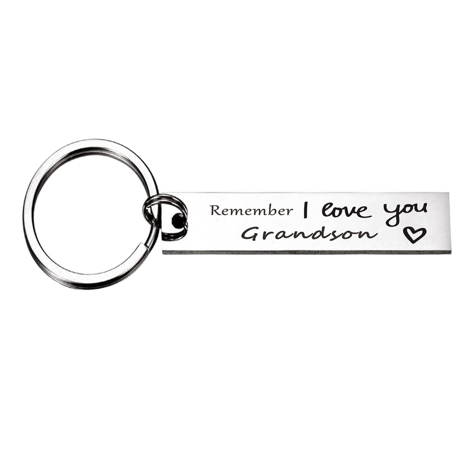 Remember I Love You Grandson Gift Keychain