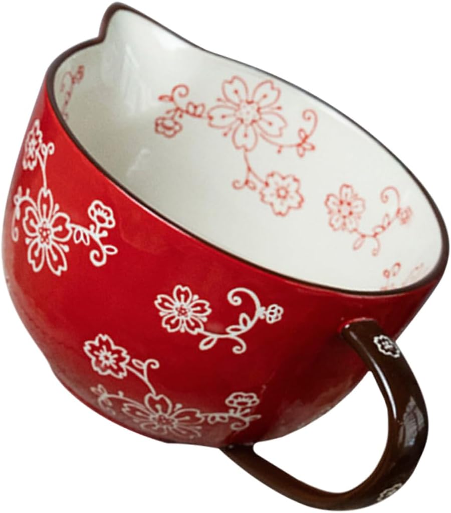 STOBAZA Ceramic Mixing Bowl Spout 1-Piece Egg Mixing Bowl Food Serving for Kitchen Practical and Versatile Cooking for Baking and Meal Prep