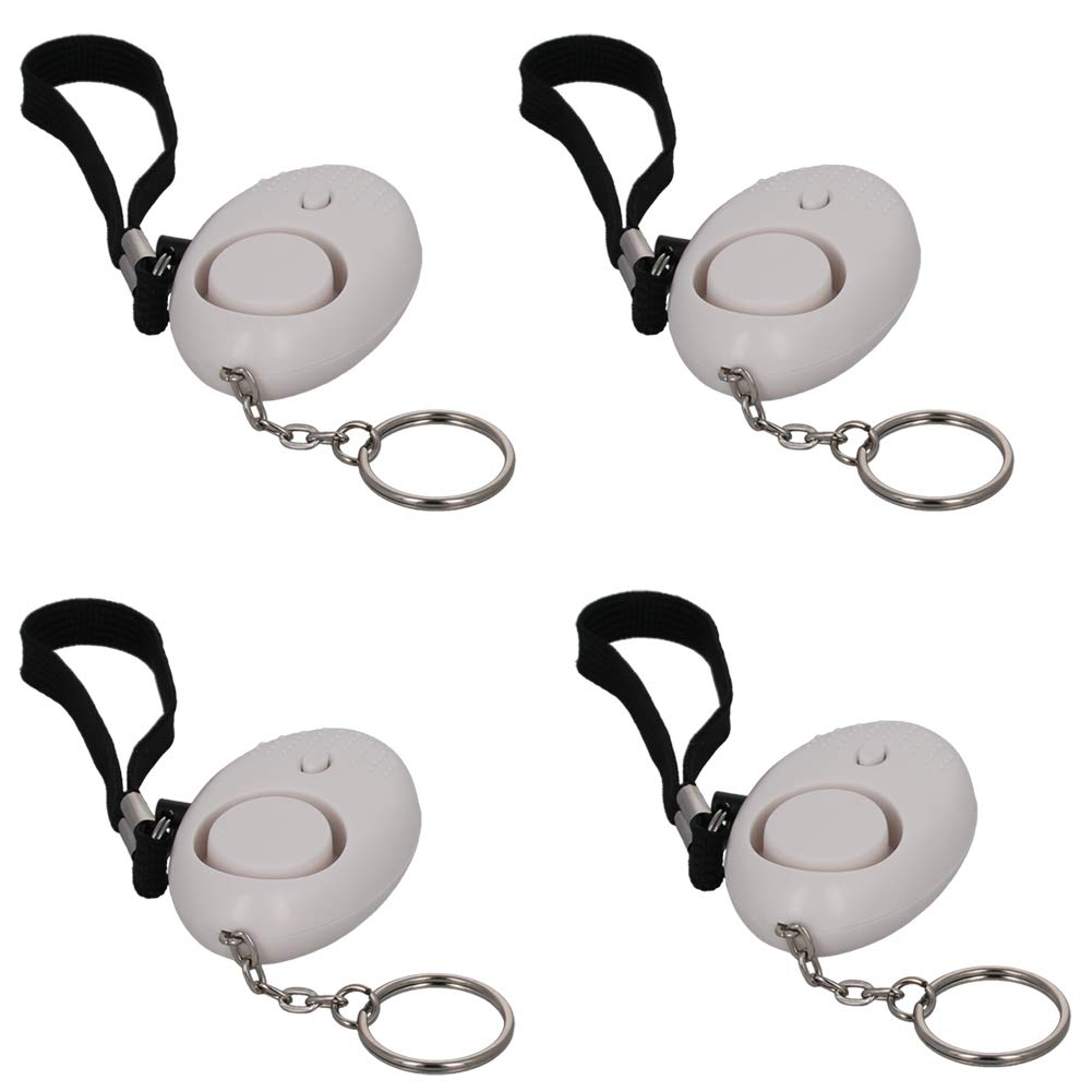 Othmro Safe Sound Personal Alarm 4 Pack 120DB Personal Security Alarm Keychain with LED Lights, Emergency Safety Alarm for Women, Men, Children, Elderly White