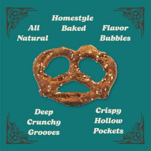 Image of Unique Snacks Original Splits Pretzels, Crunch, Pack of 12 | Grooved Texture, Hollow Pockets, Homestyle Baked, OU Kosher