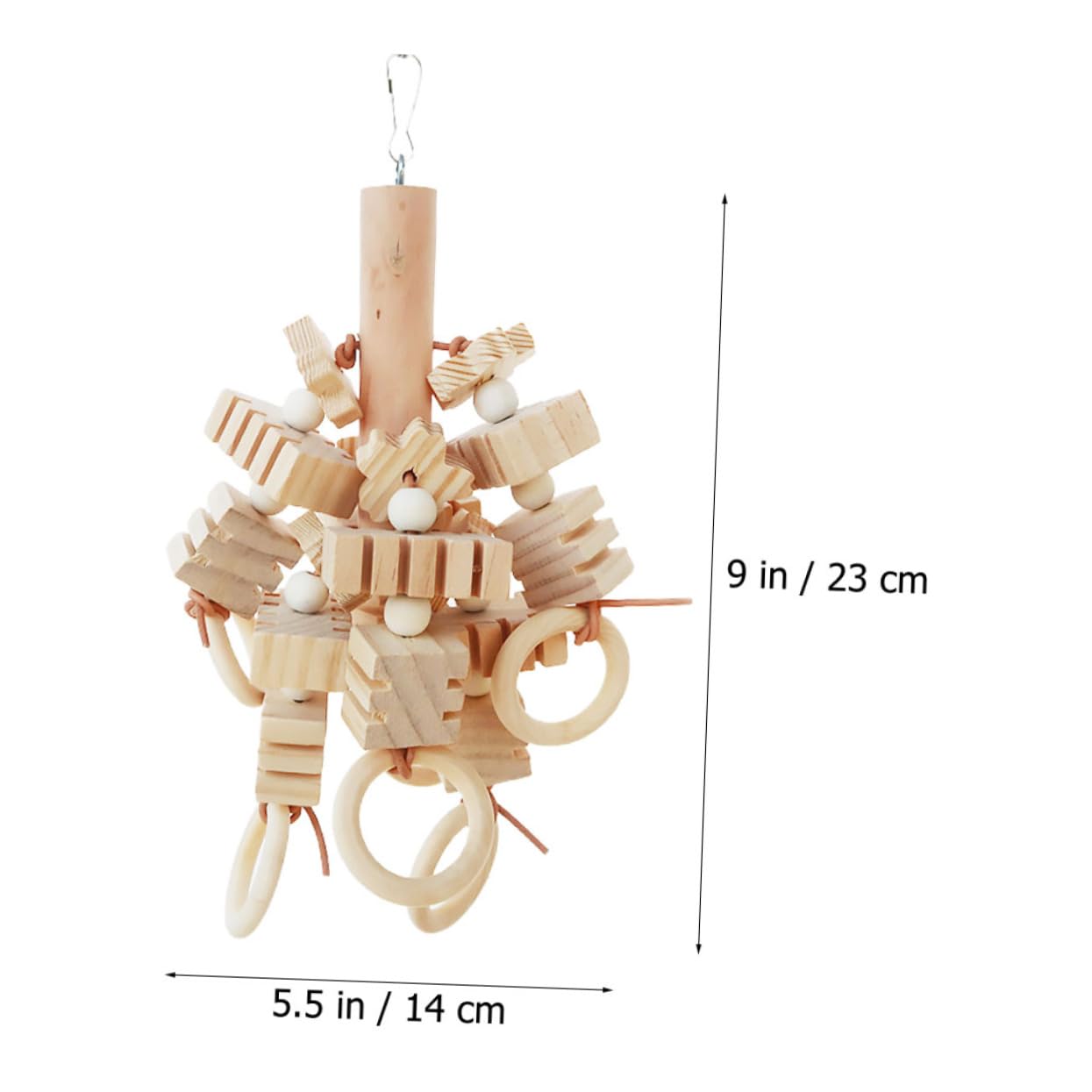 YARNOW 2piezas Juguete De Madera para Pájaros para Masticar y Moler Accesorio De Entretenimiento para Periquitos y De Jaulas Actividad Física y Diversión