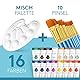 Amandi Van Gaunet Acrylfarben Set – 16 Acryl Farben mit 75ml Pigment & 10 Pinsel – Wasserfestes Acrylfarbenset für Papier, Stein, Holz, Keramik, Stoff, Leinwand & Glas – Schnell trocknend